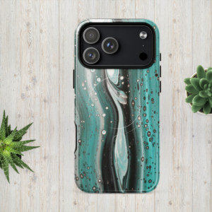 MagSafe® tough case for iPhone®17 - Green, Black and Gray Marble