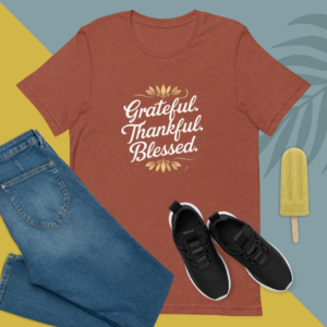 Unisex t-shirt - Grateful, Thankful, Blessed