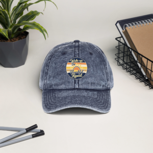 Vintage Cotton Twill Cap -  Unisex - Wake Up, Be Thankful, Repeat